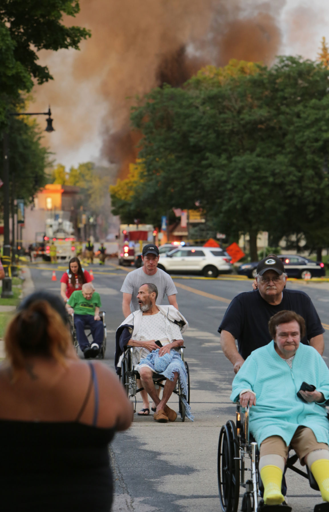 Residents of an assisted living facility evacuated